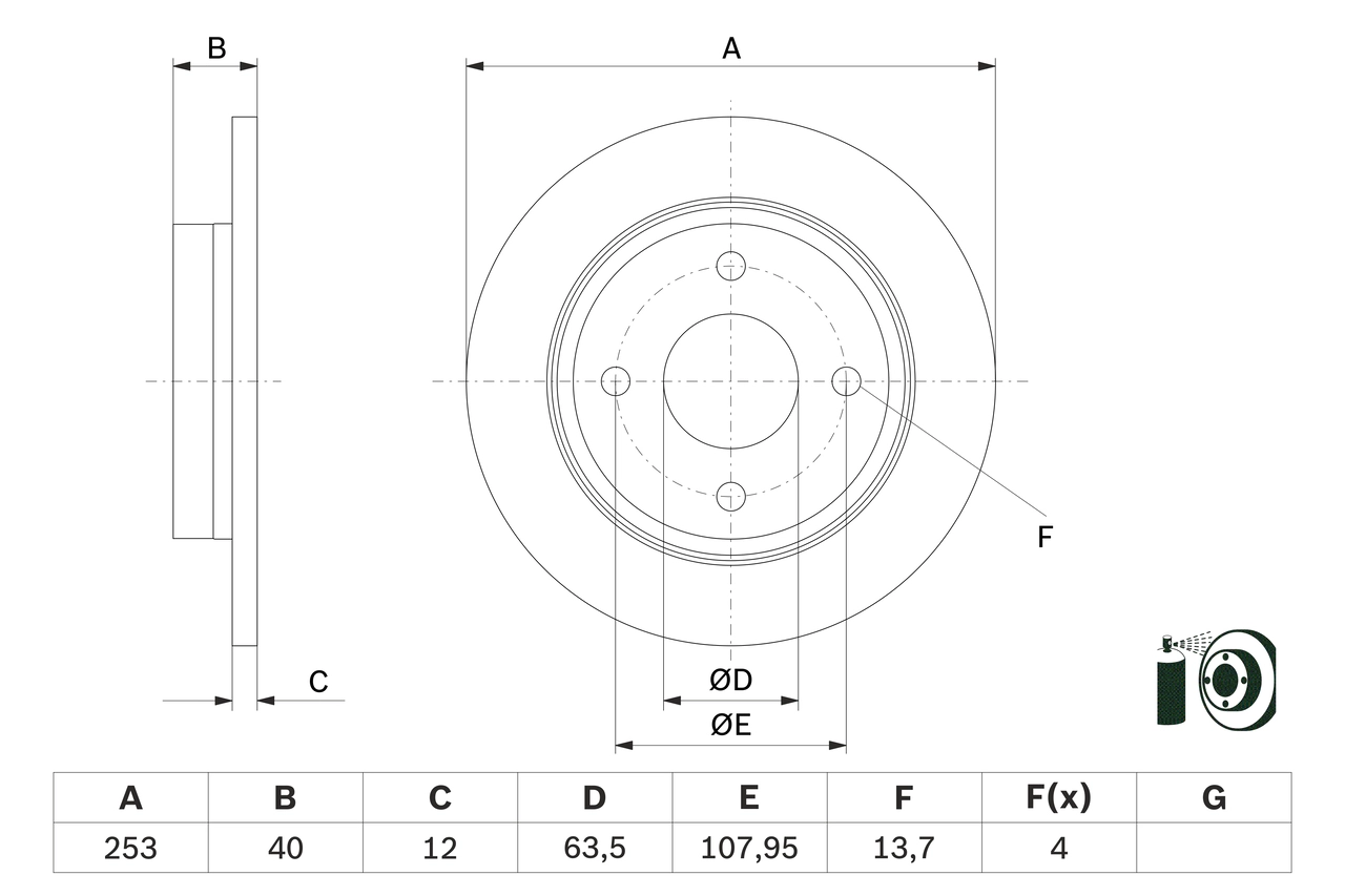 Тормозной диск BOSCH 0 986 479 F63