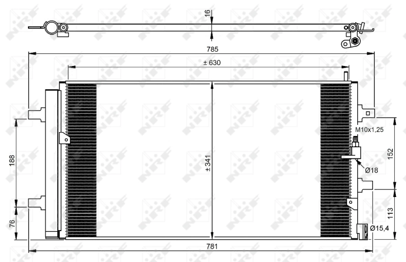Конденсатор кондиционер NRF 350069