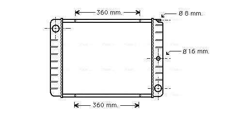 Радиатор охлаждение двигателя AVA QUALITY COOLING VO2038