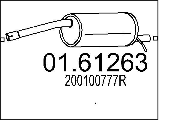 Глушитель выхлопных газов конечный MTS 01.61263