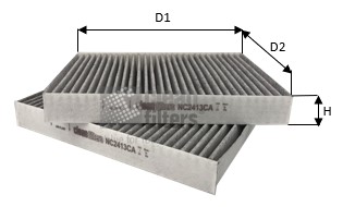 Фильтр воздух во внутренном пространстве CLEAN FILTERS NC2413CA