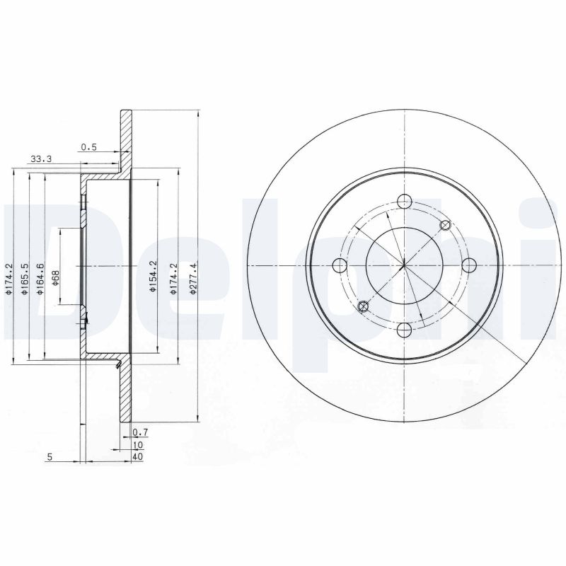Тормозной диск DELPHI BG3764