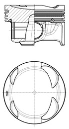 Поршень KOLBENSCHMIDT 41108600