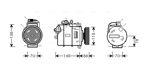Компрессор кондиционер AVA QUALITY COOLING AIAK275