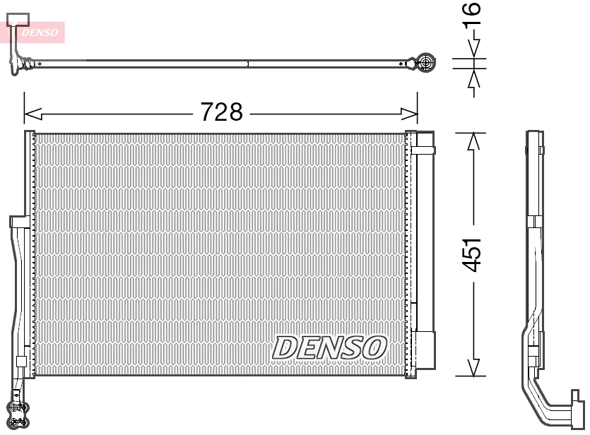 Конденсатор кондиционер DENSO DCN02007