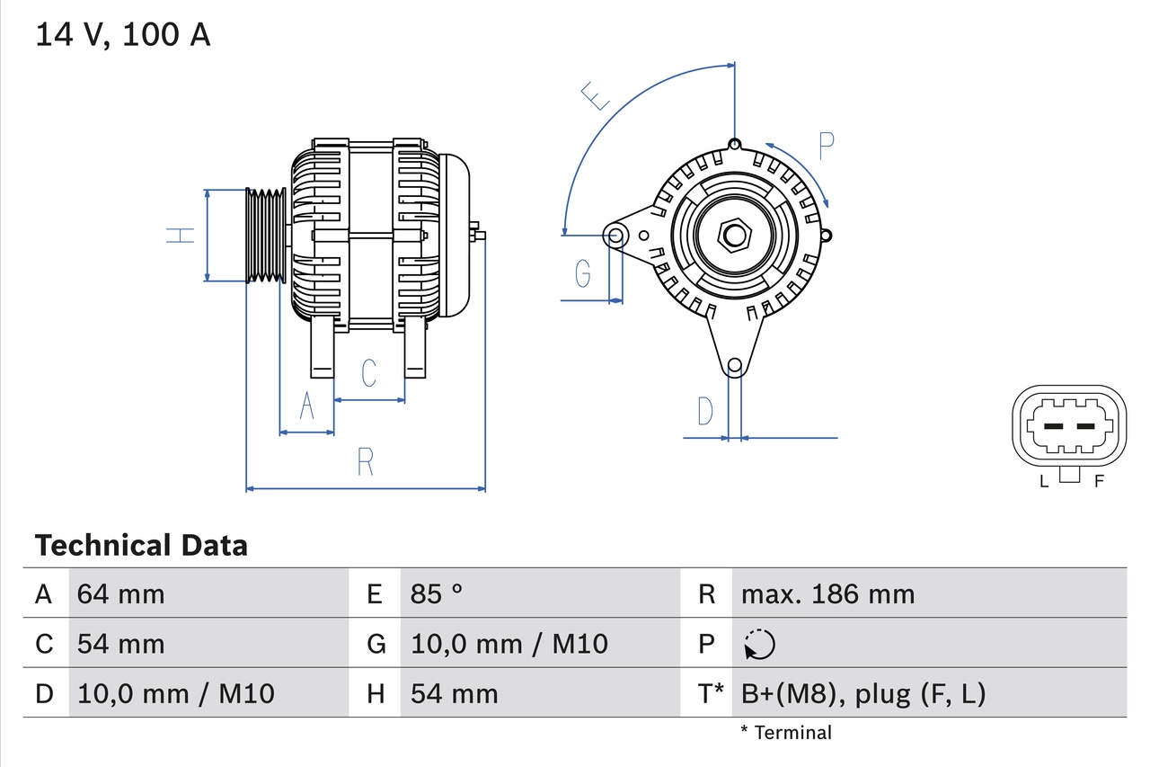 Генератор BOSCH 0 986 083 420