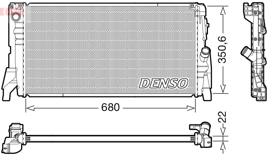 Denso радиатор основной DENSO DRM05118