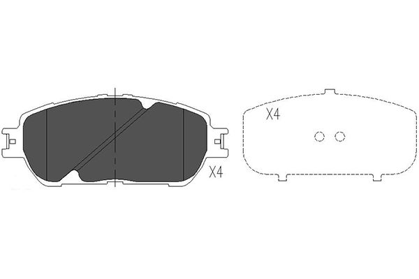 Колодки тормозные дисковые KAVO PARTS KBP-9090