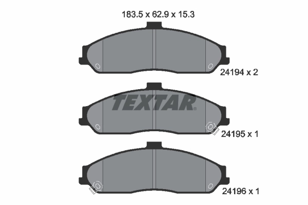Комплект тормозных колодок дисковый тормоз TEXTAR 2419401