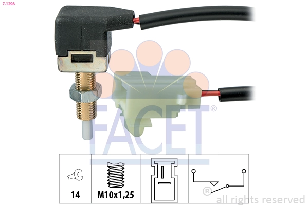 Выключатель привод сцепления (tempomat) made in italy - oe equivalent FACET 7.1298