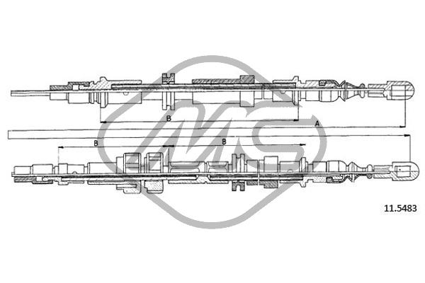 Тросик cтояночный тормоз METALCAUCHO 81779