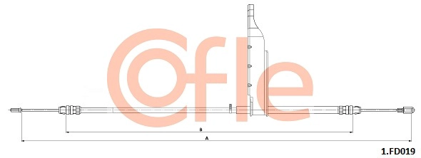 Тросик cтояночный тормоз COFLE 92.1.FD019