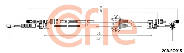 Трос механическая коробка передач COFLE 92.2CB.FO015