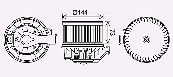 Вентилятор салона AVA QUALITY COOLING FD8632