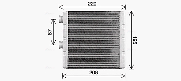 Теплообменник отопление салона AVA QUALITY COOLING HD6329