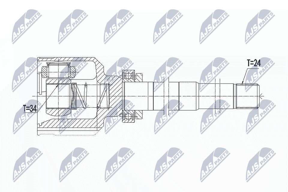 Шарнирный комплект приводной вал NTY NPW-CT-058
