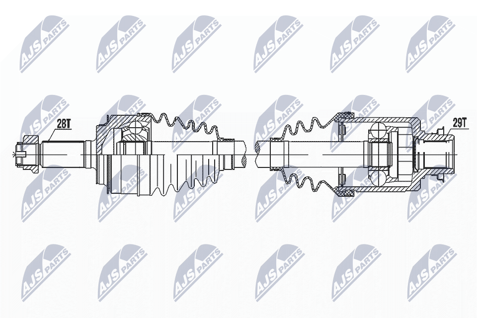 Приводной вал NTY NPW-HD-083