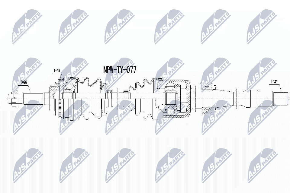 Приводной вал NTY NPW-TY-077