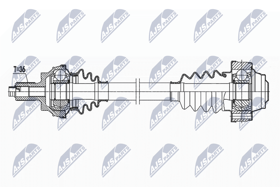 Приводной вал NTY NPW-VW-169
