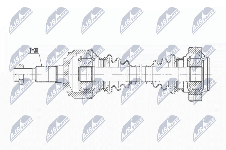 Приводной вал NTY NPW-VW-186