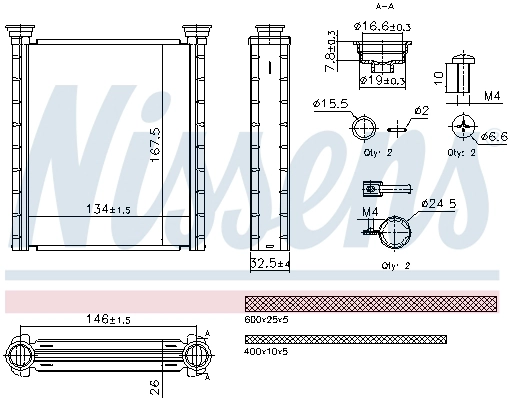 Теплообменник отопление салона NISSENS 707280