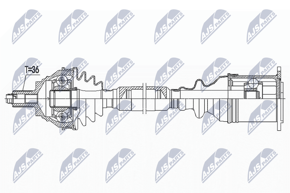 Приводной вал NTY NPW-VW-185