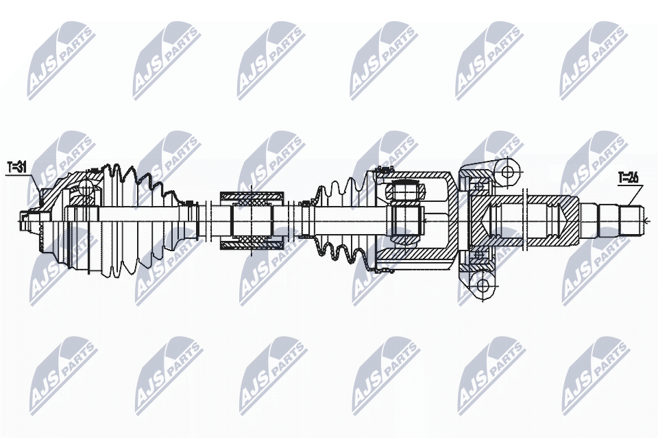 Приводной вал NTY NPW-BM-188