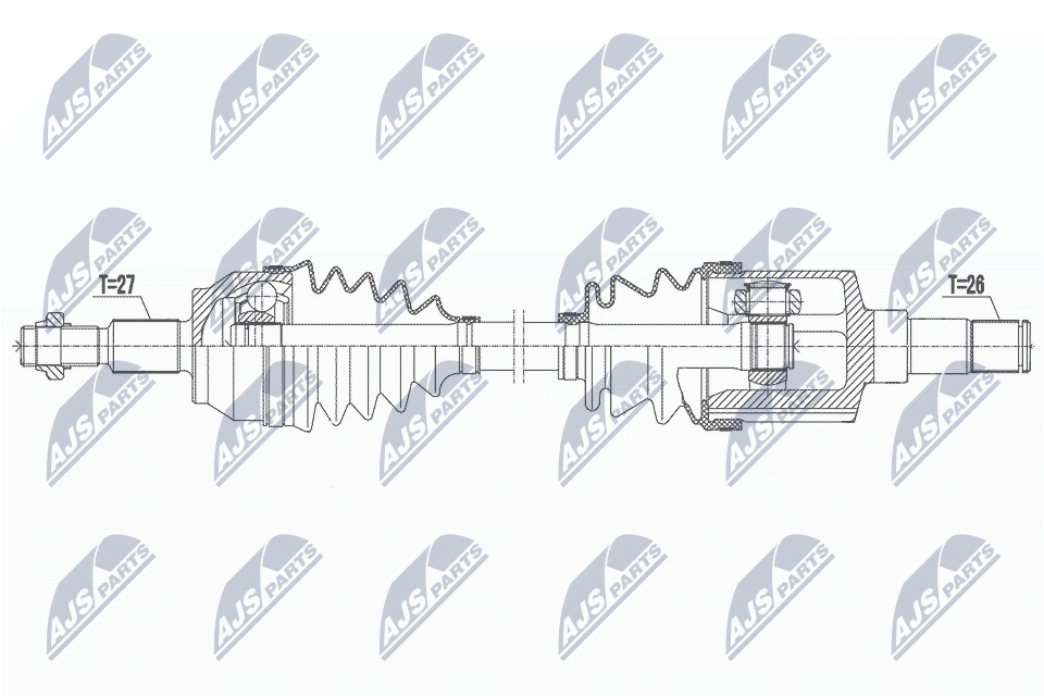 Приводной вал NTY NPW-FR-164