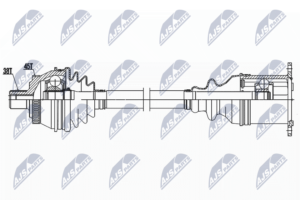 Приводной вал NTY NPW-AU-038