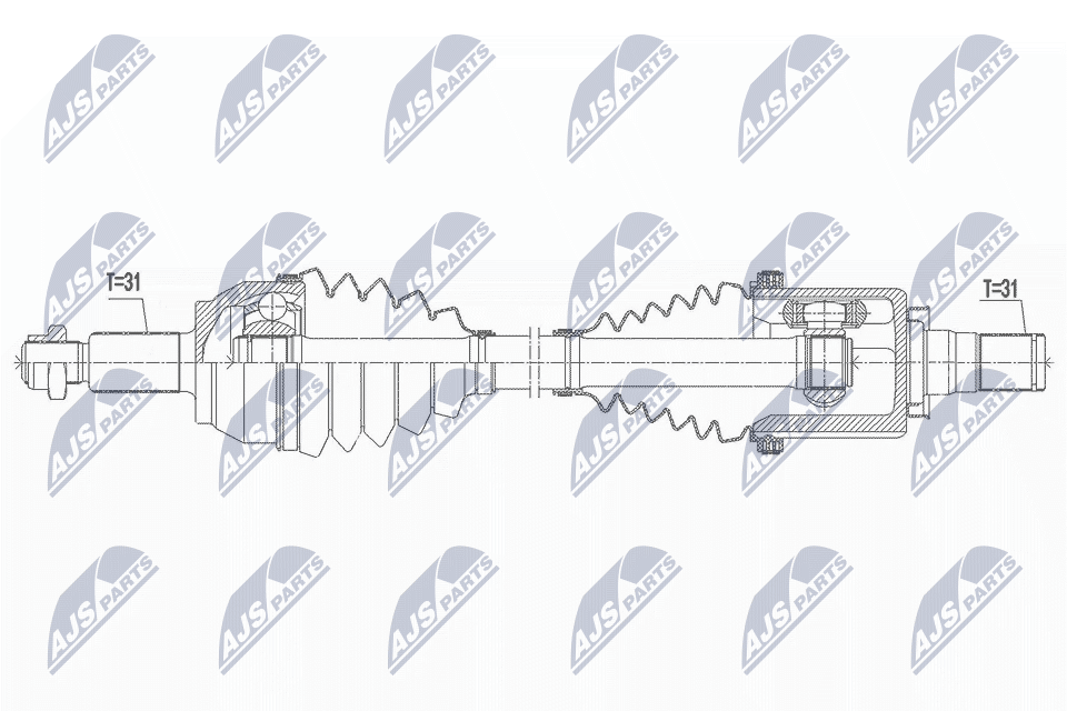 Приводной вал NTY NPW-LR-021