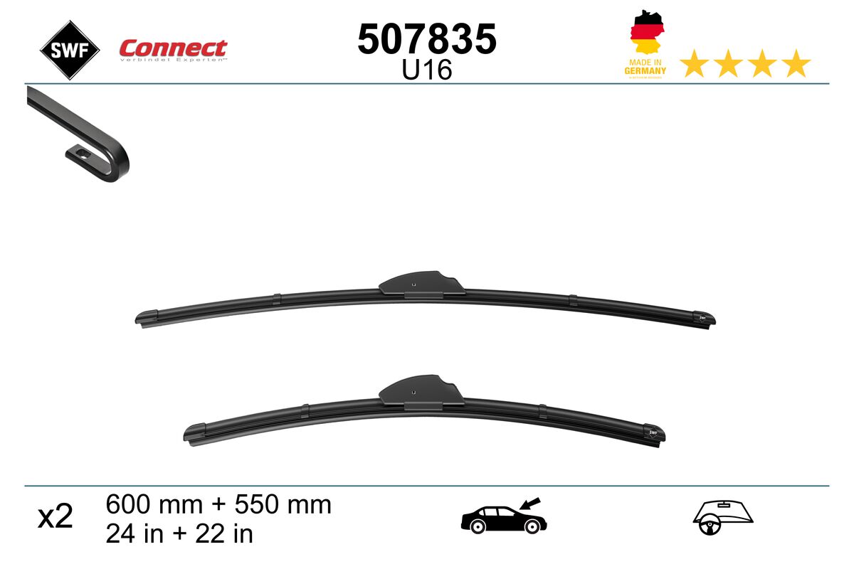 Щетка стеклоочистителя connect made in germany
