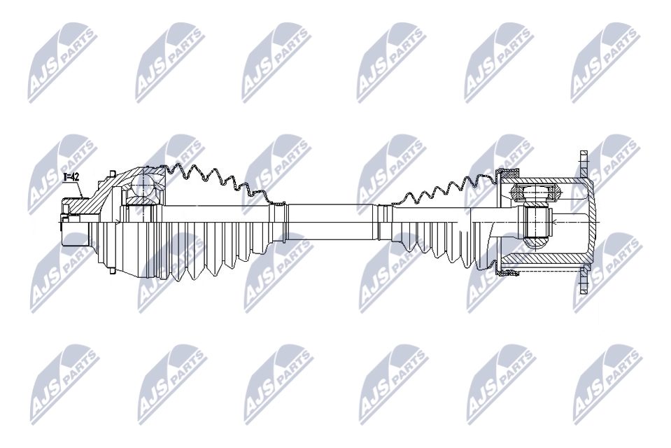 Приводной вал NTY NPW-AU-075