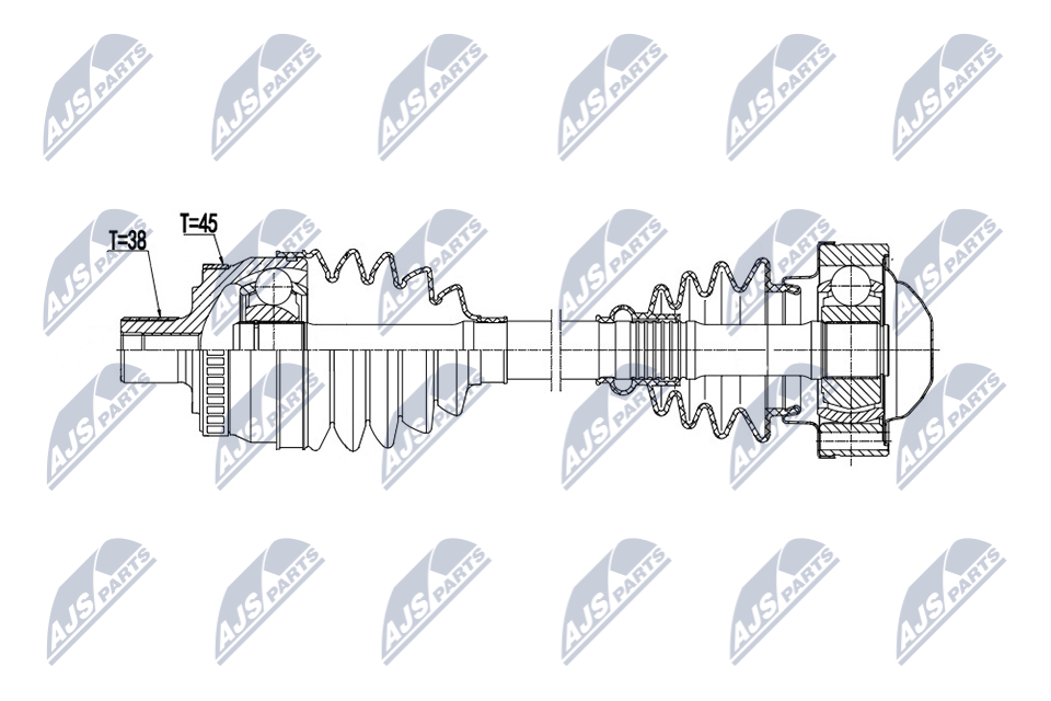 Приводной вал NTY NPW-AU-109