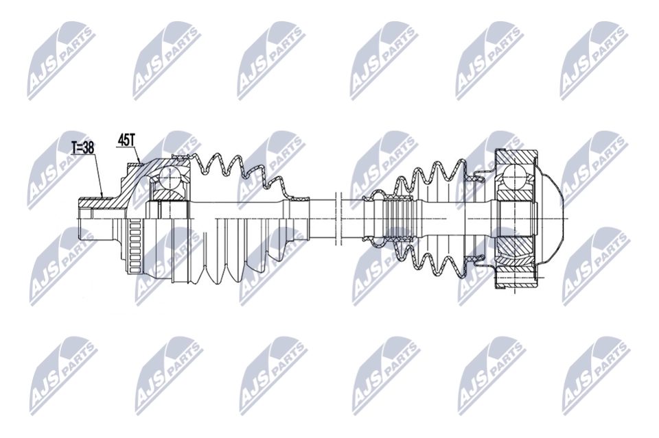 Приводной вал NTY NPW-AU-110
