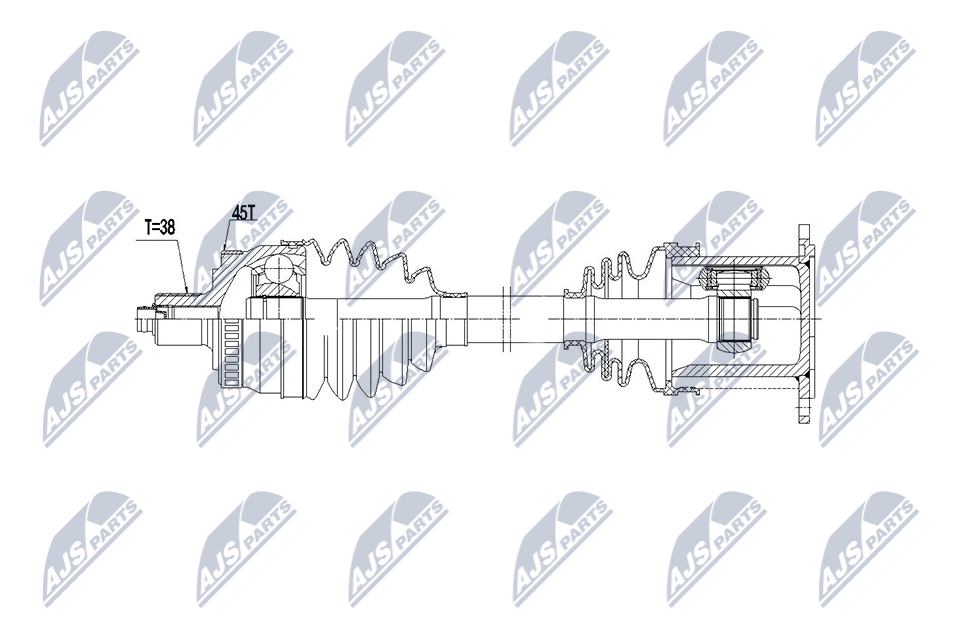Приводной вал NTY NPW-AU-112