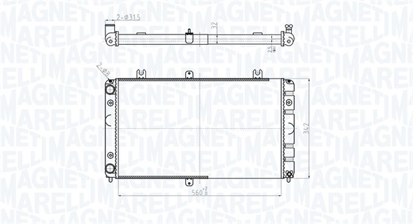 Радиатор система охлаждения двигателя MAGNETI MARELLI 350213181400