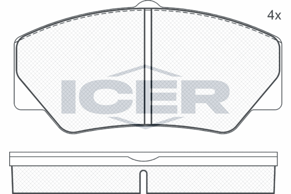 Колодки торм.дисковые ICER 140542