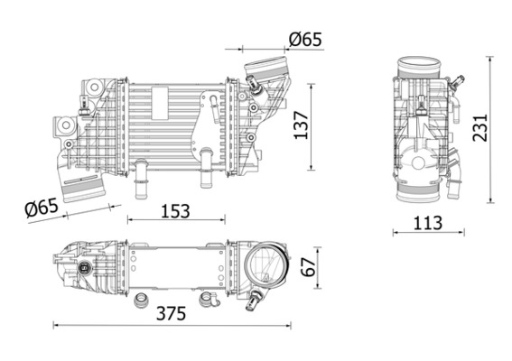 Интеркулер behr premium line MAHLE/KNECHT CI663000P