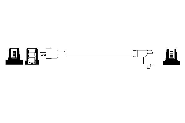 Bosch провод высоковольтный opel astra 1.4i 92-/1.8i BOSCH 0 986 356 091