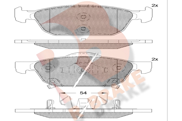 Дисковые тормозные колодки R BRAKE RB2183