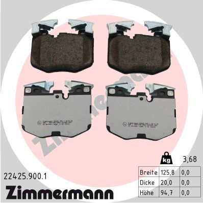 Тормозные колодки ZIMMERMANN 22425.900.1