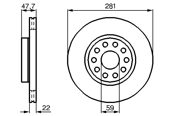 Диск тормозной BOSCH 0 986 478 993