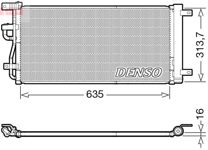 Радиатор кондиционера DENSO DCN15007
