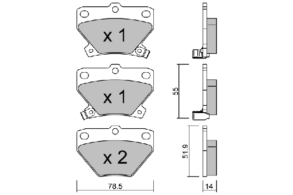 Колодки тормозные дисковые AISIN BPTO-2005