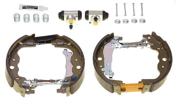 Комплект тормозного барабанного тормоза (колодки цилиндр пружинки) duster logan express BREMBO K 68 077