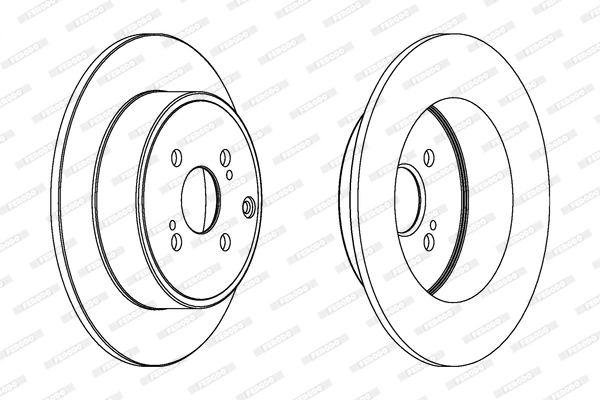 Компл. тормозных дисков (2шт) задн. лев/прав toyota corolla corolla verso 1.4-2.0d 08.01-03.08 FERODO DDF1421