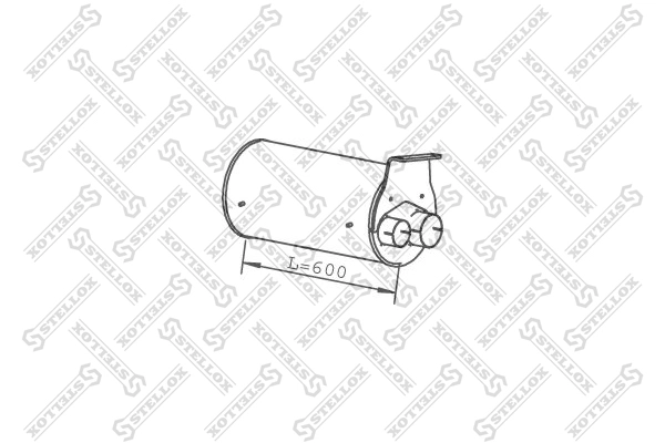 Средний / конечный глушитель ог STELLOX 8203091SX