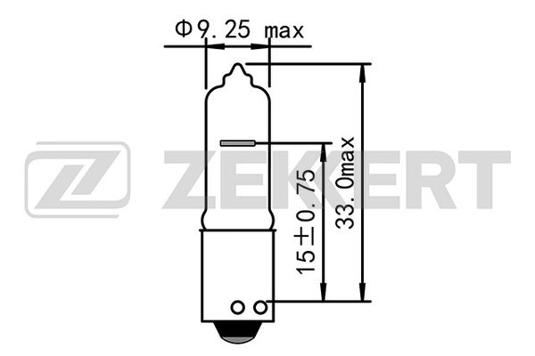 Лампа h21w 24v 21w bay9s radiator ZEKKERT LP-1174