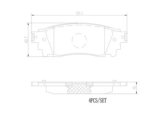Комплект тормозных колодок дисковый тормоз BREMBO P83166N