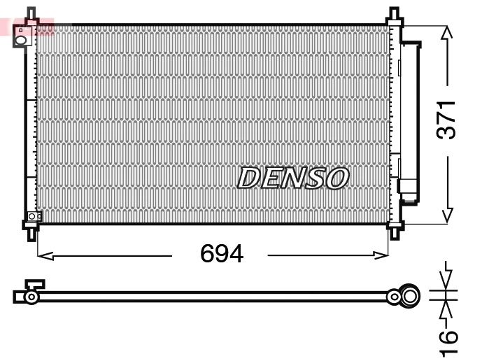 Радиатор кондиционера DENSO DCN40012
